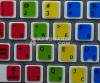 Coloured Learning Dvorak Keyboard Stickers (OEM)